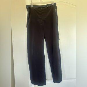 La Senza Lingerie Black Satin/Silk Wide Leg Pant with Belt